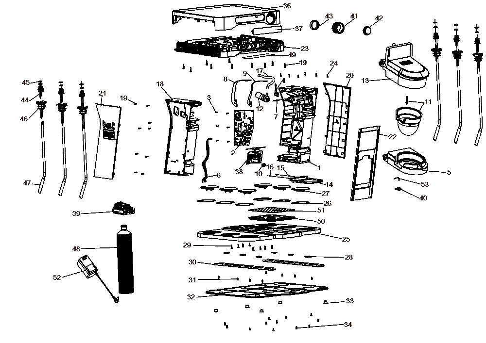 Diagram Diagram and Parts List for BCHB101 Type 1 Black and Decker Coffee Maker
